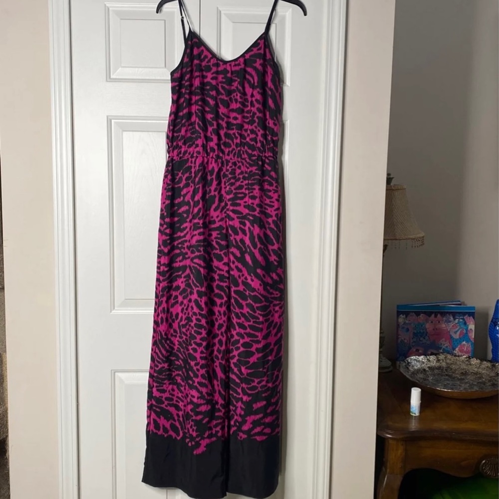 Michael Kors hot pink & black leopard jumpsuit!